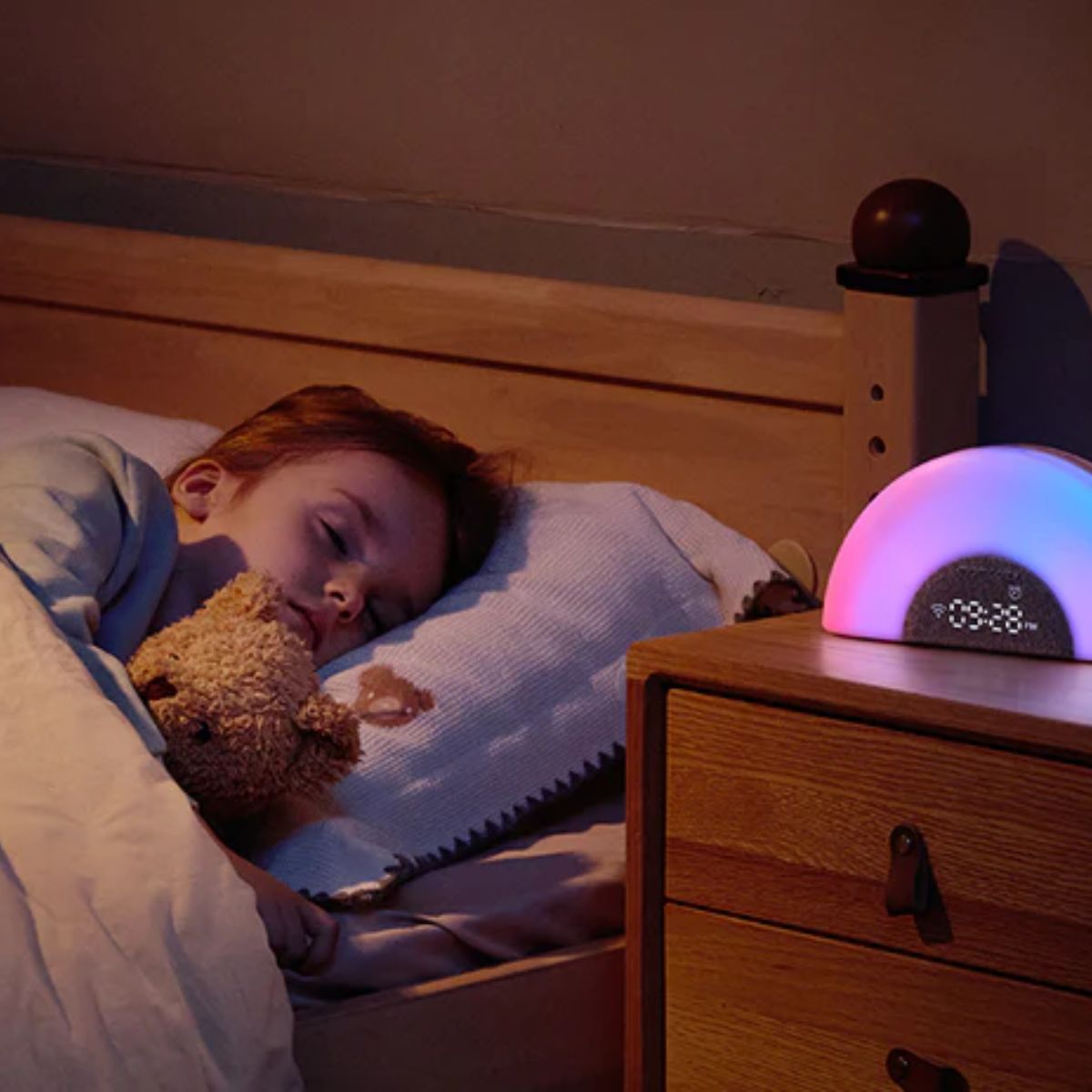 Momcozy Sound Machine with Dynamic Lights and App Control - Rainbow Light - Complete Sleep Support from Newborn to Big Kids